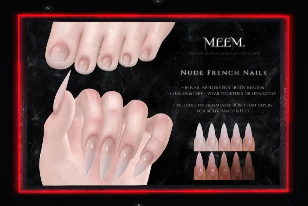 Nude French Nails - Reborn, L$299