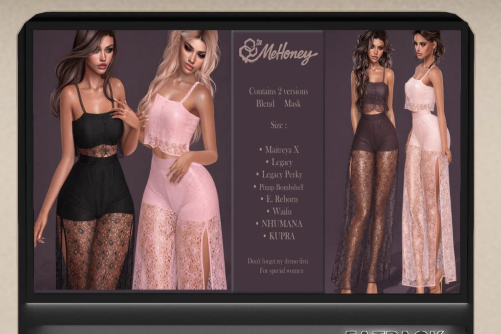 Layla Top &amp; Layla Pants - Inithium/Legacy/MaitreyaX/Nhumana/Reborn/+mods, L$288 each/L$1188 each FP