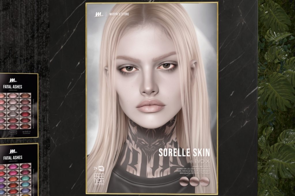 Sorelle Skin - EvoX, L$699 each/L$2999 FP