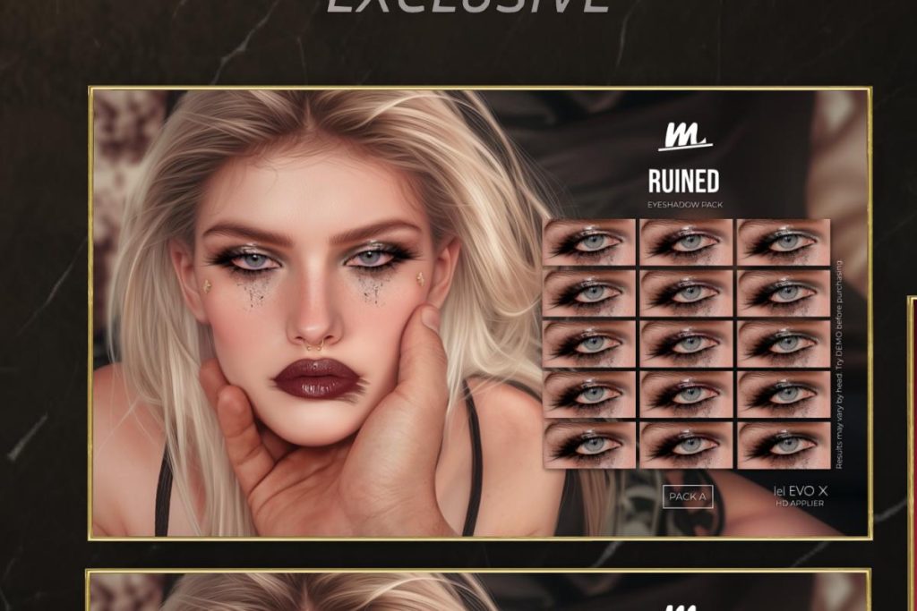 Ruined Eyeshadow - Evo X, L$299 each