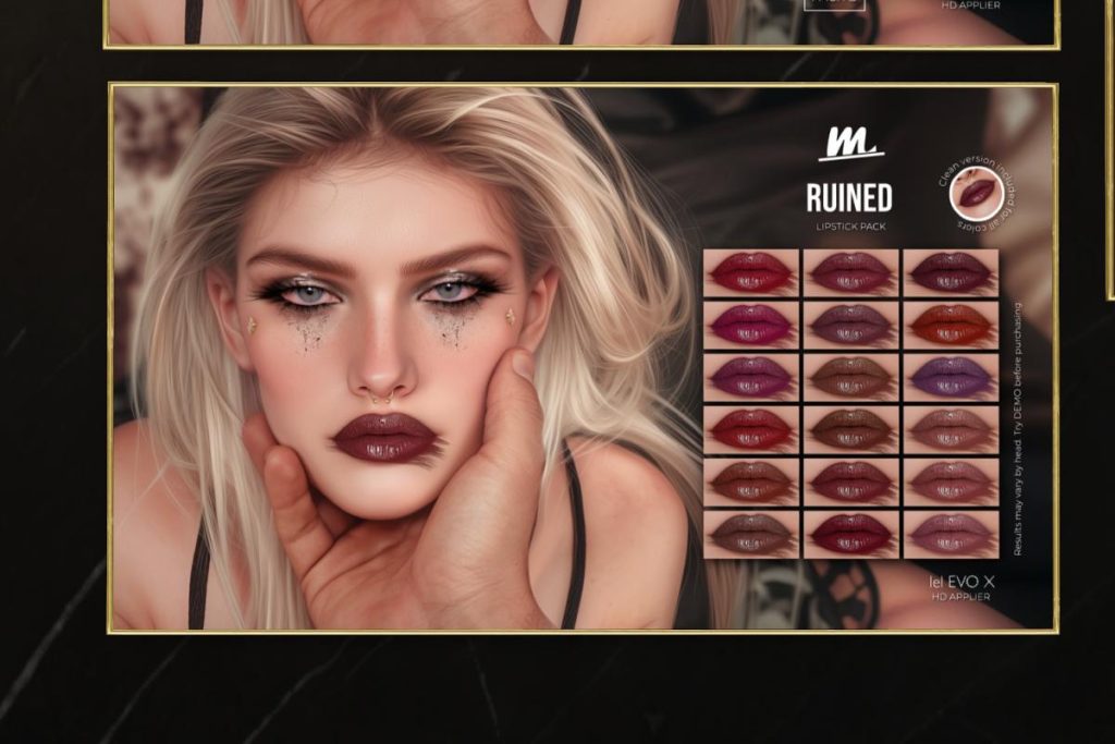 Ruined Lipstick - Evo X, L$299 each