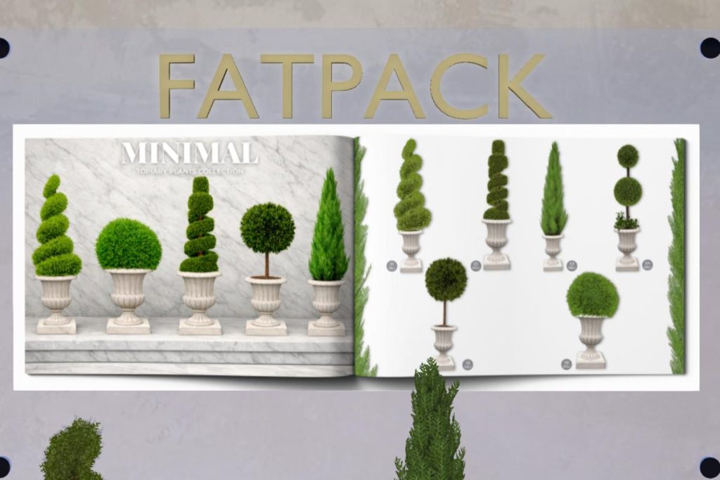 Topiary Plants Collection, L$288 each/L$1588 FP