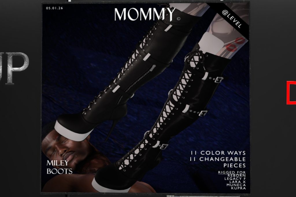 Miley Boots - Inithium/Legacy/MaitreyaX/Reborn/Yentements/+mods, L$333 each/L$1499 FP