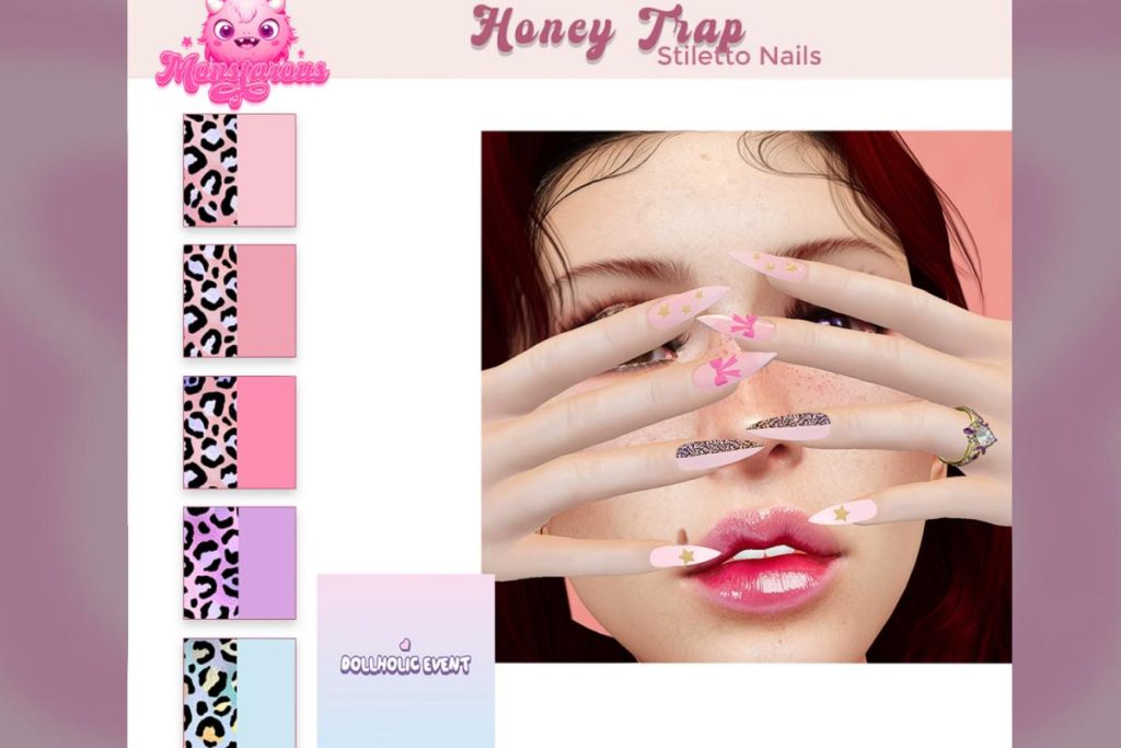 Honey Trap Stiletto Nails - GenX/Inithium/Legacy/MaitreyaX/Prima/Reborn/Yentements, L$150 each/L$560 FP