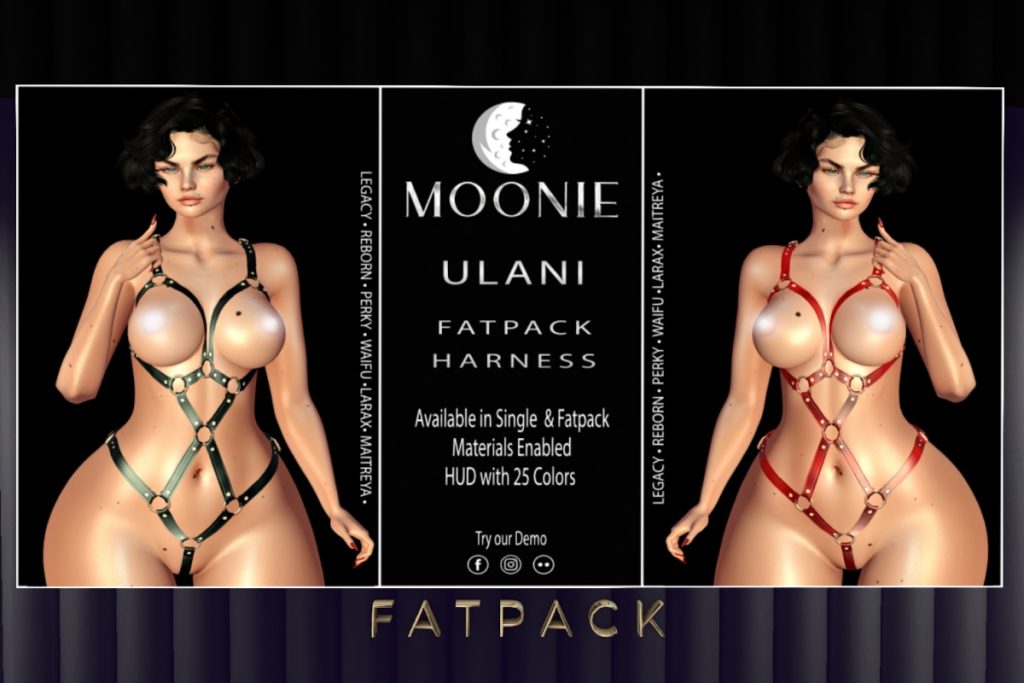 Ulani Harness - Legacy/Maitreya/Reborn/+mods, L$165 each/L$450 FP