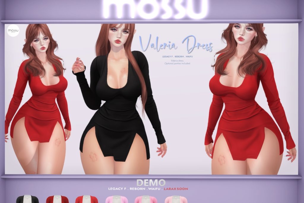 Valeria Dress - Legacy/Reborn/+mods, L$249 each/L$1199 FP