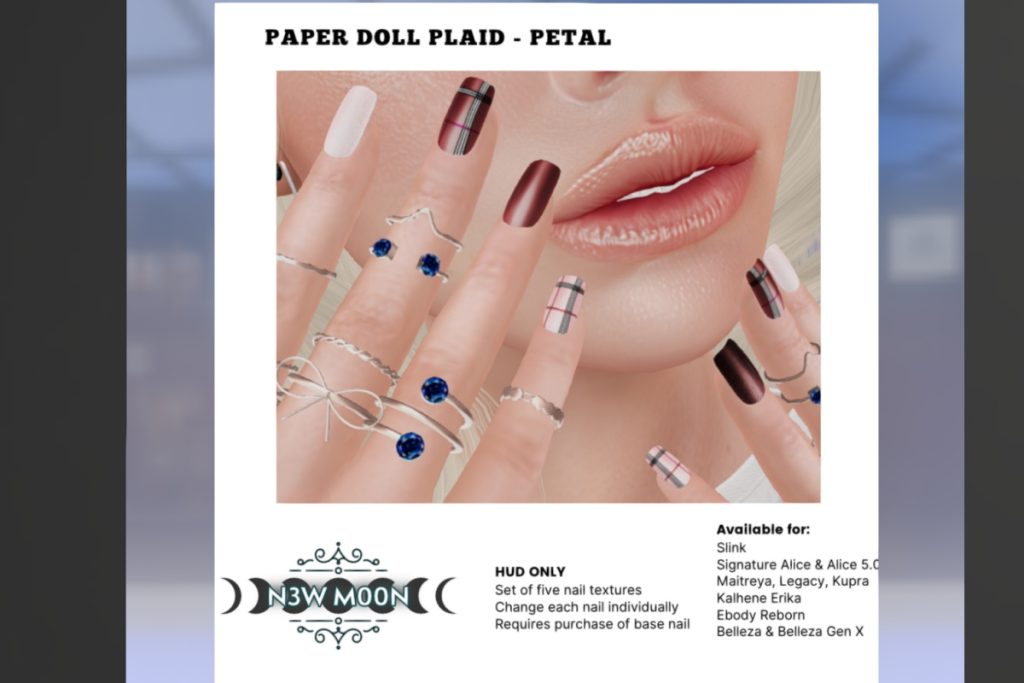 Paper Doll Plad Nails - Se Ad For Fits, L$120