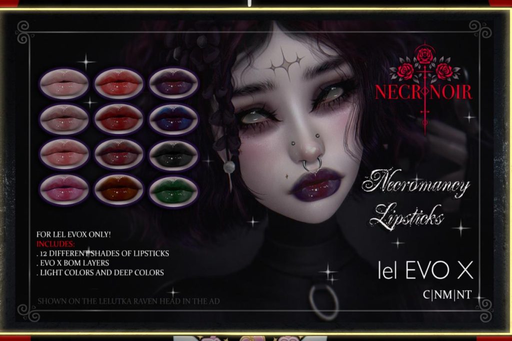 Necromancy Lipsticks - EvoX, L$350