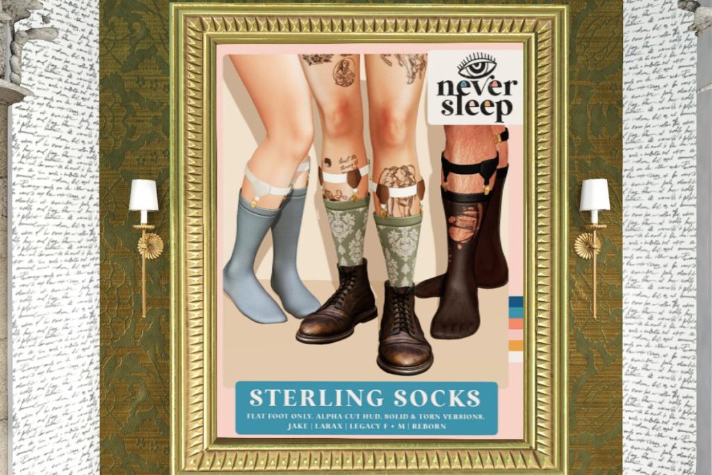 Sterling Socks - Jake/Legacy F+M/MaitreyaX/Reborn, L$299 each/L$799 FP