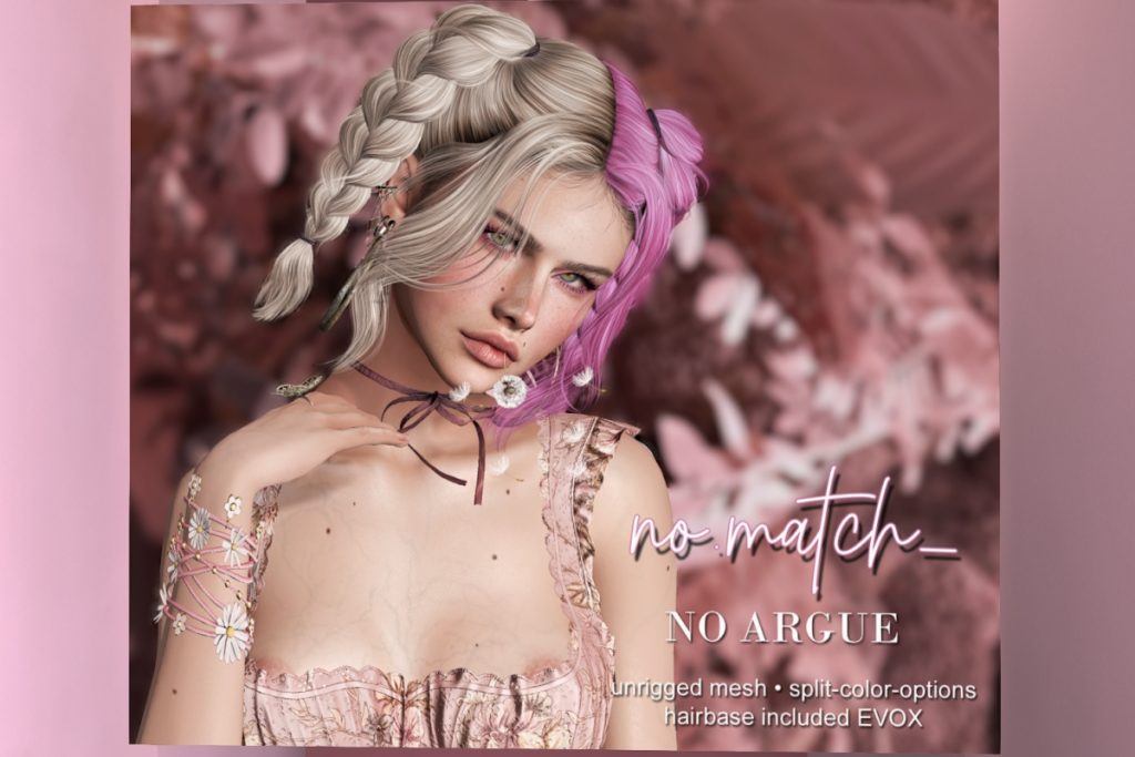 No Argue Hairstyle &amp; Hairbase - EvoX, L$200 each/L$800 FP