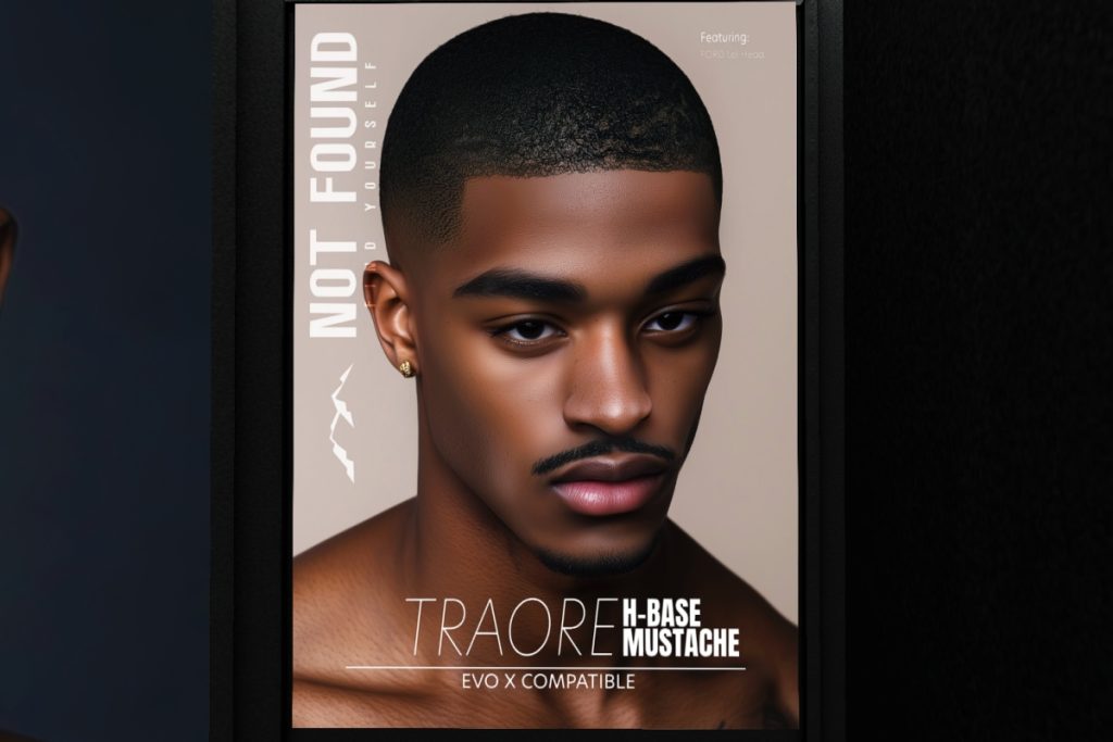 Traore Hairbase &amp; Mustache - EvoX, L$375