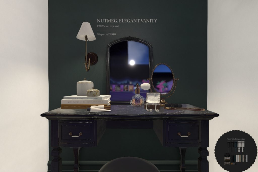 Elegant Vanity Furniture &amp; Decor, L$150-L$590 each/L$1290 FP