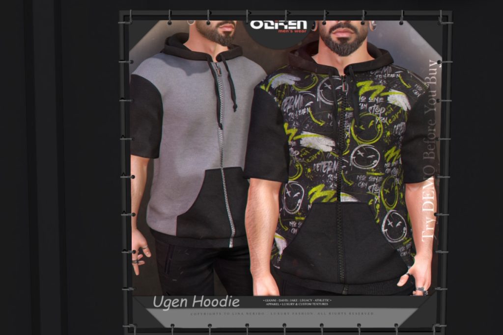 Ugen Hoodie - Gianni/Jake/Legacy/+mods, L$340 each/L$1700 FP