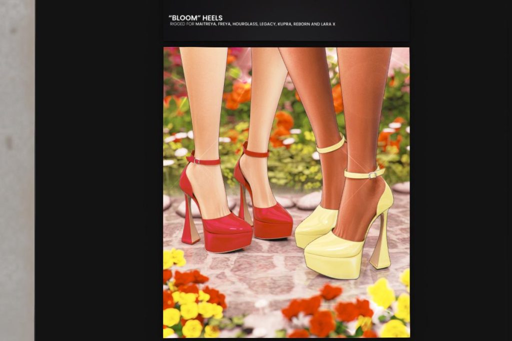 Bloom Heels - Freya/Hourglass/Inithium/Legacy/Maitreya/Reborn/+mods, L$269 each/L$1299 FP