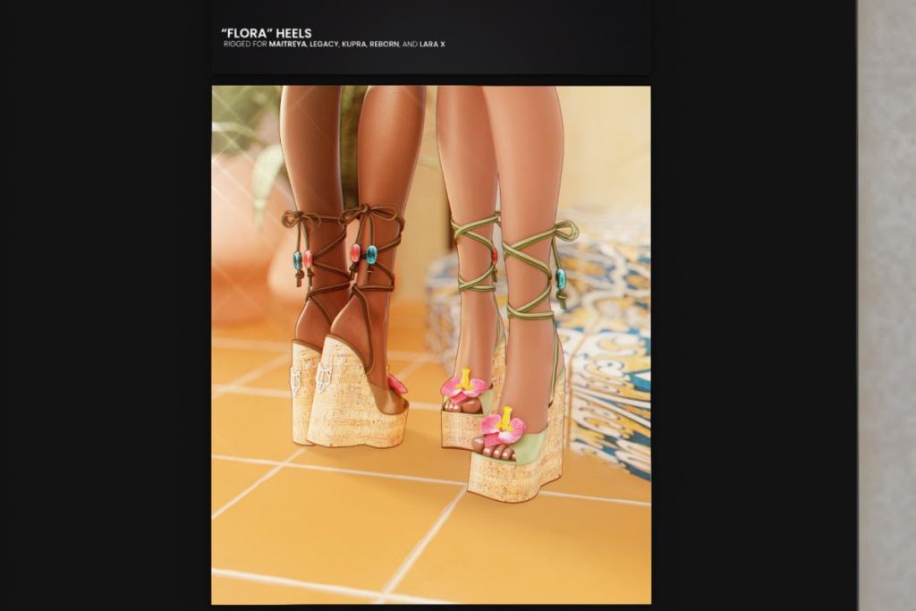 Flora Heels - Inithium/Legacy/Maitreya/Reborn/+mods, L$269 each/L$1299 FP