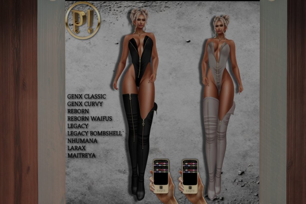 Ravie Bodysuit Set - GenX/Legacy/Maitreya/Nhumana/Reborn/+mods, L$300