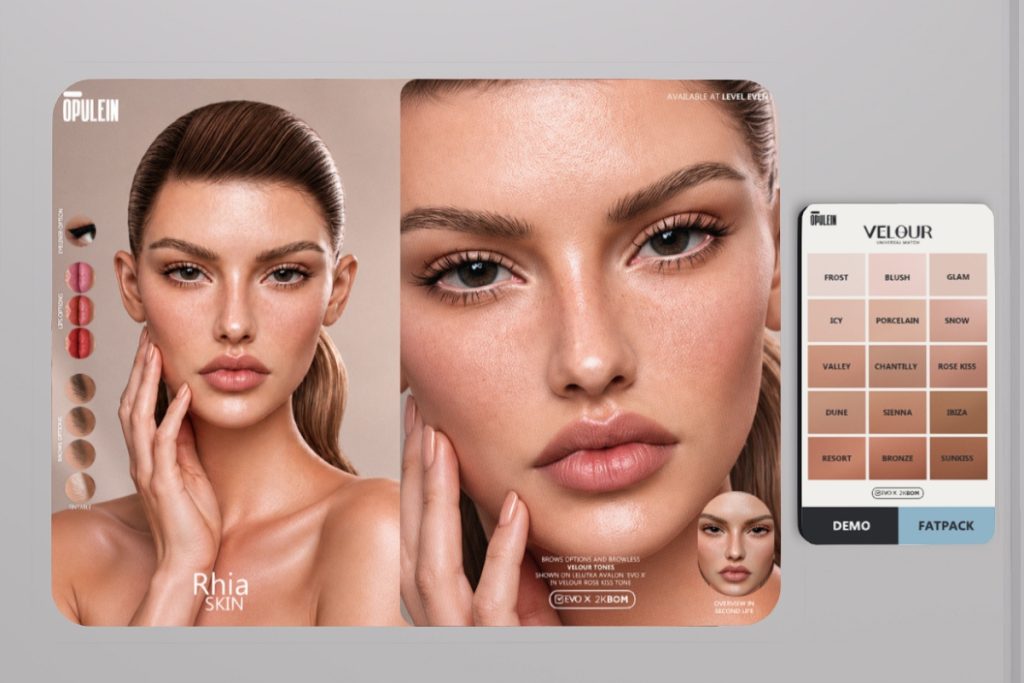 Rhia Skin - EvoX/Velour, L$699 each/L$2999 FP