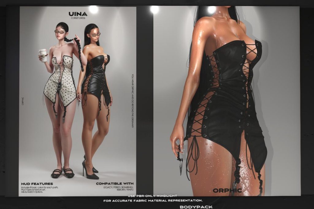 Uina Corset Derss - Legacy/Reborn/+mods, L$699 each/L$1599 FP