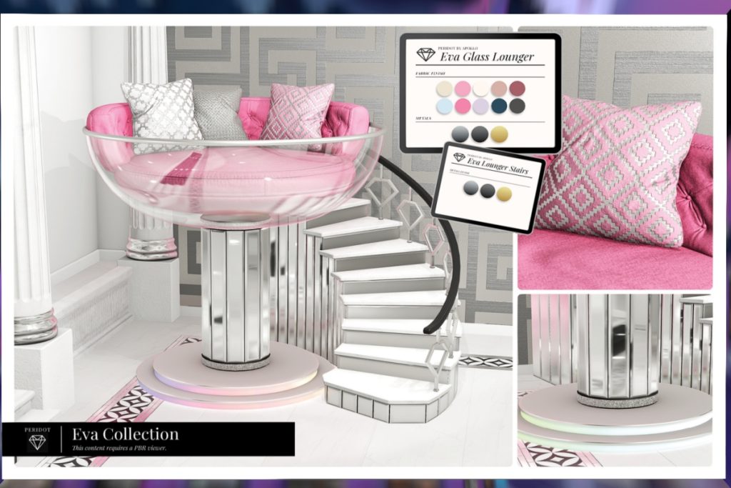 Eva Collection, L$625-L$845 each