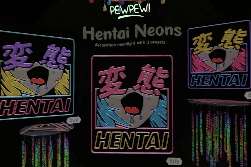 Hentai Neons, L$215 each/L$485 FP