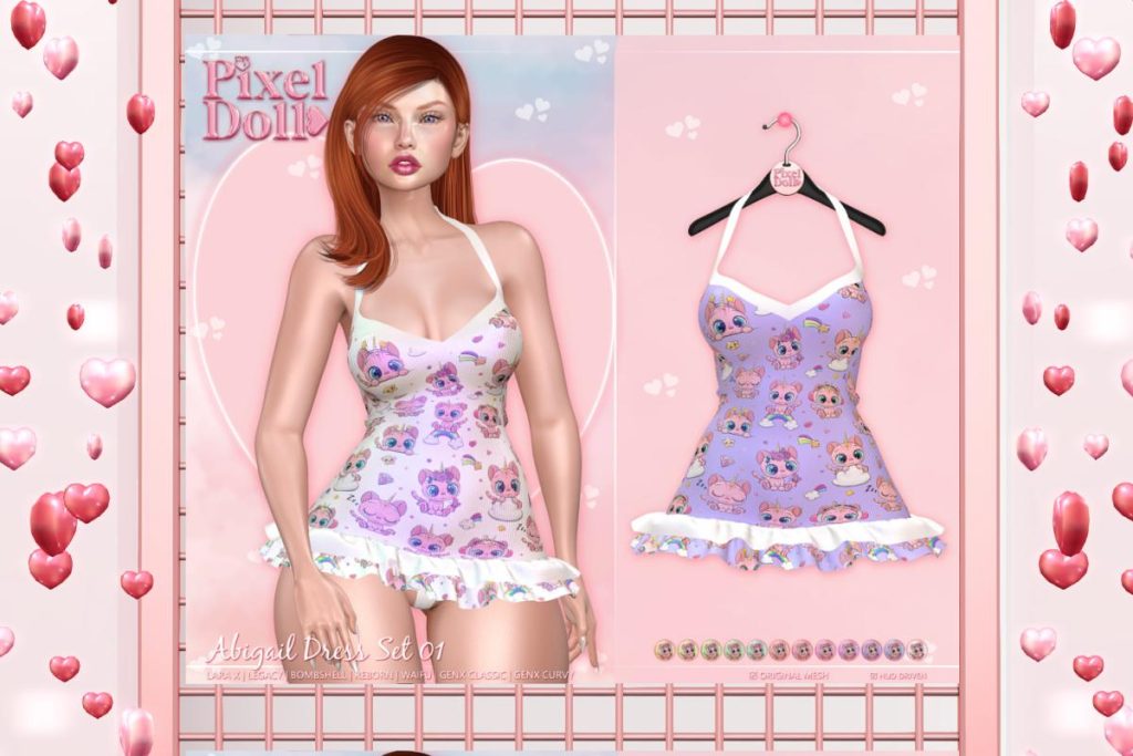 Abigail Dress - GenX/Legacy/MaitreyaX/Reborn/+mods, L$399 each