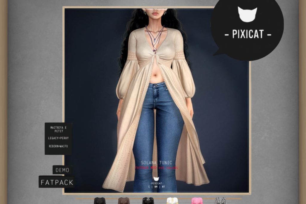 Solana Tunic - Legacy/MaitreyaX/Reborn/+mods, L$188 each/L$888 FP