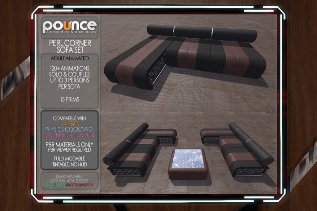 Perl Corner Sofa Set, L$2800