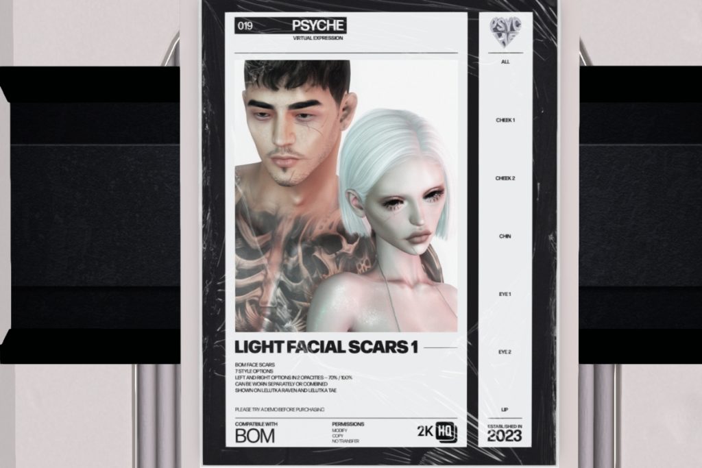 Light Facial Scars - BOM, L$299