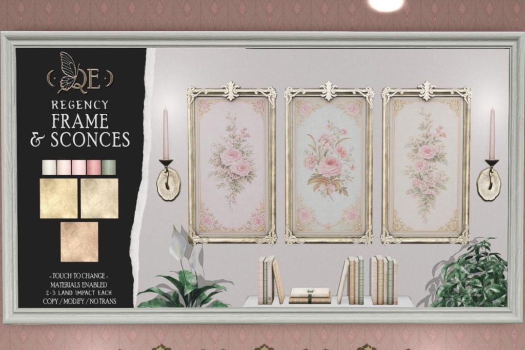 Regency Frame &amp; Sconces, L$299