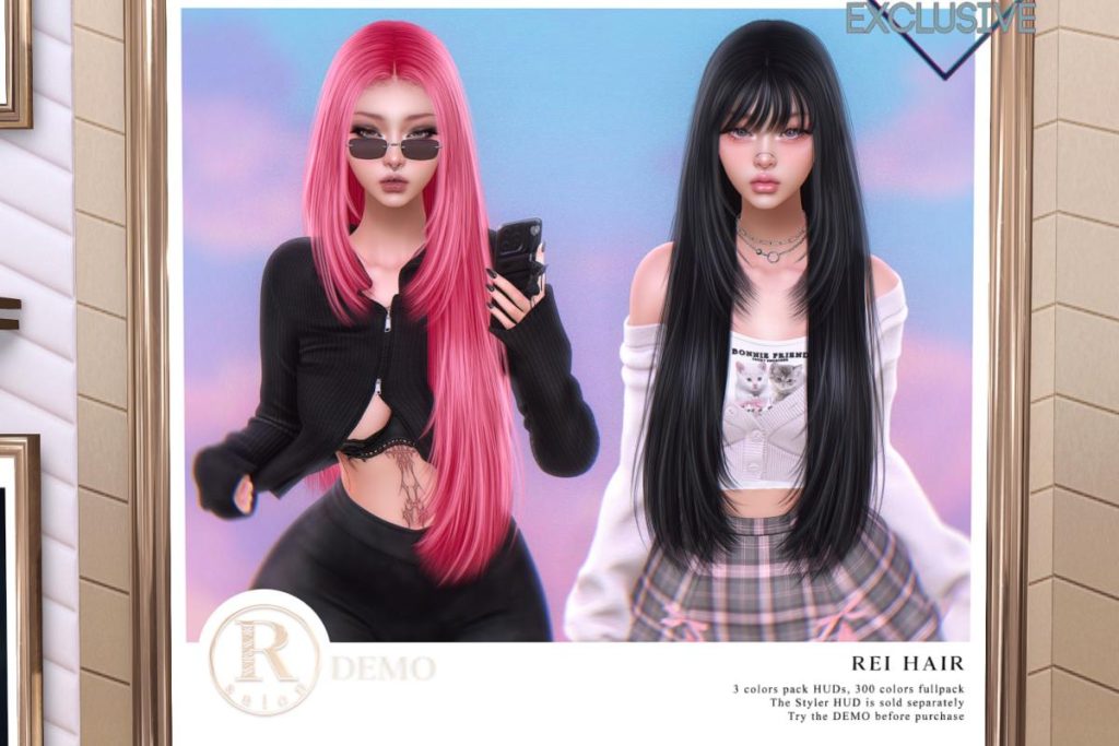 Rei Hair, L$355 each/L$950 FP