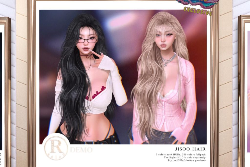 Jisoo Hair, L$355 each/L$955 FP