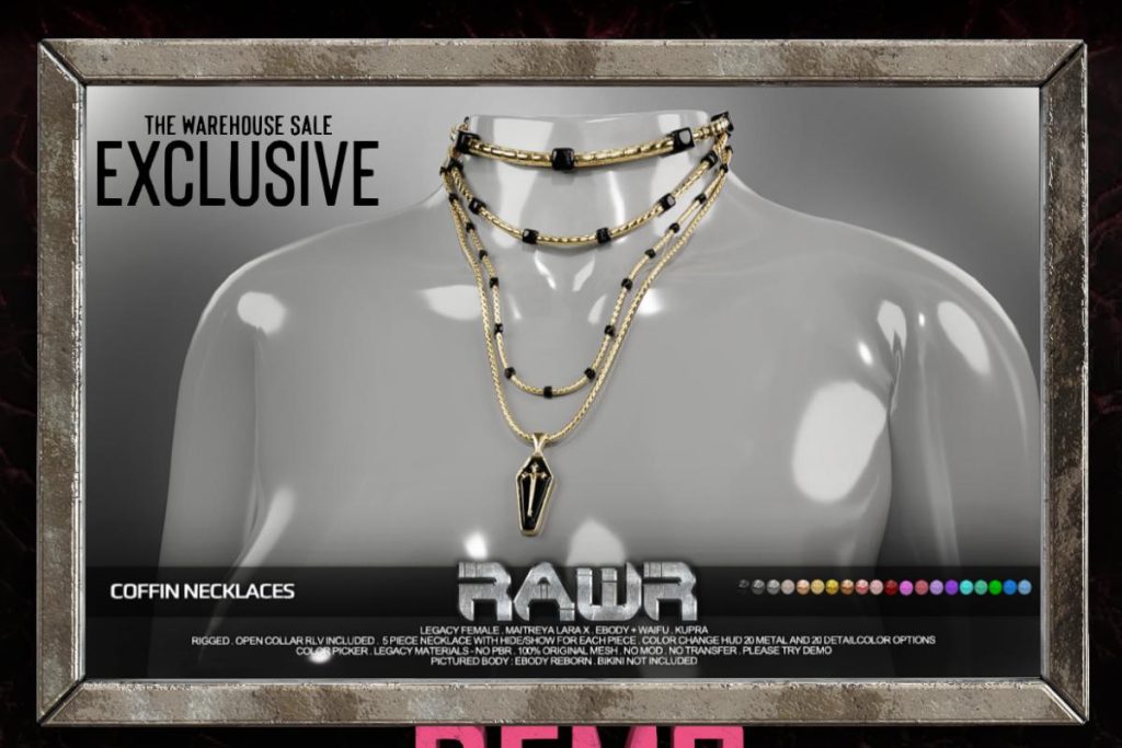Coffin Necklaces - Inithium/Legacy/MaitreyaX/Reborn/+mods, L$315