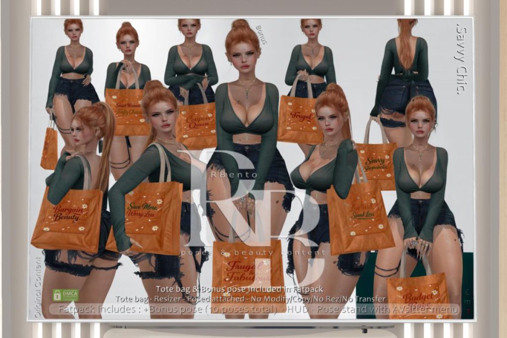 Savvy Chic Poses, L$40 each/L$249 FP