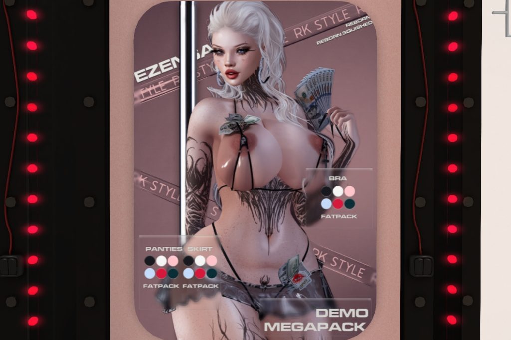 Ezensa Bra, Panties, and Skirt - Reborn/+mods, L$199 each/L$1500 each FP/L$3199 MP