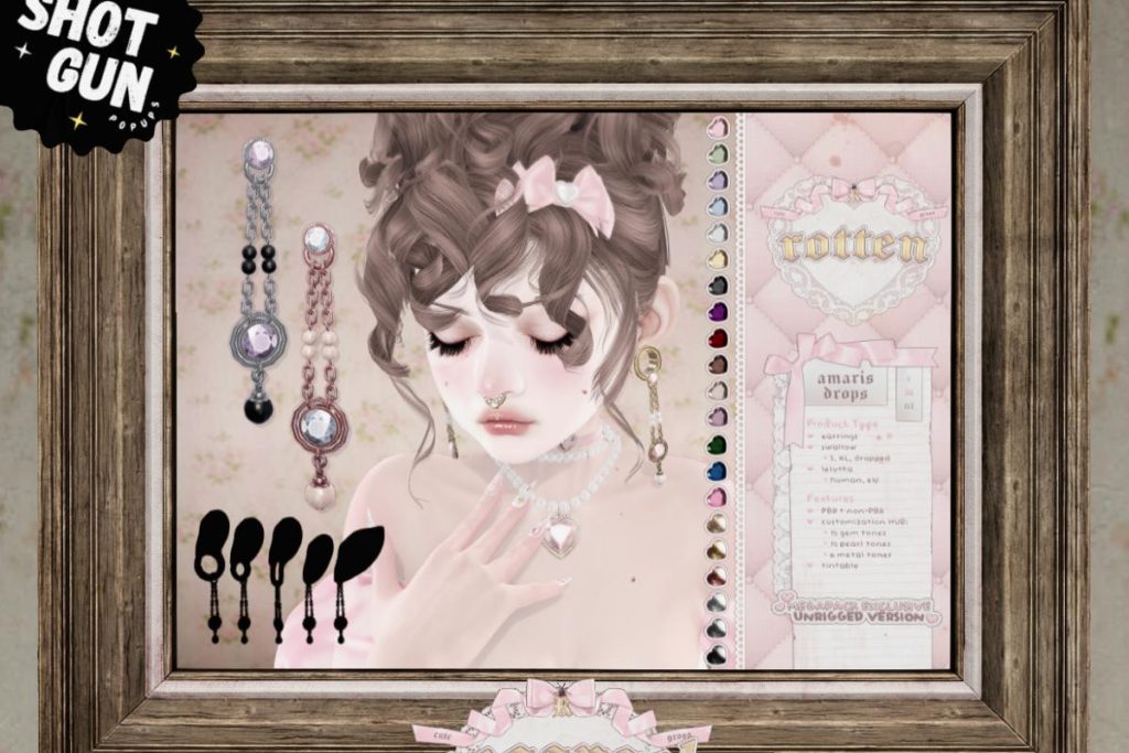 Amarais Drops - See Ad for Fits, L$299 each/L$399 each FP/L$1399 MP