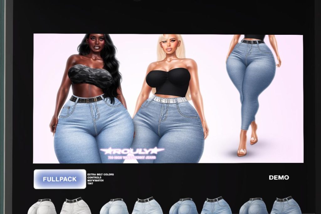 700 High Waist Skinny Jeans - Reborn, L$299 each/L$1599 FP