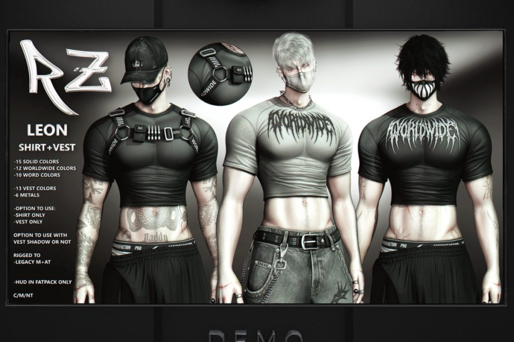 Leon Shirt &amp; Vest - Legacy/+mods, L$380 each/L$1380 FP