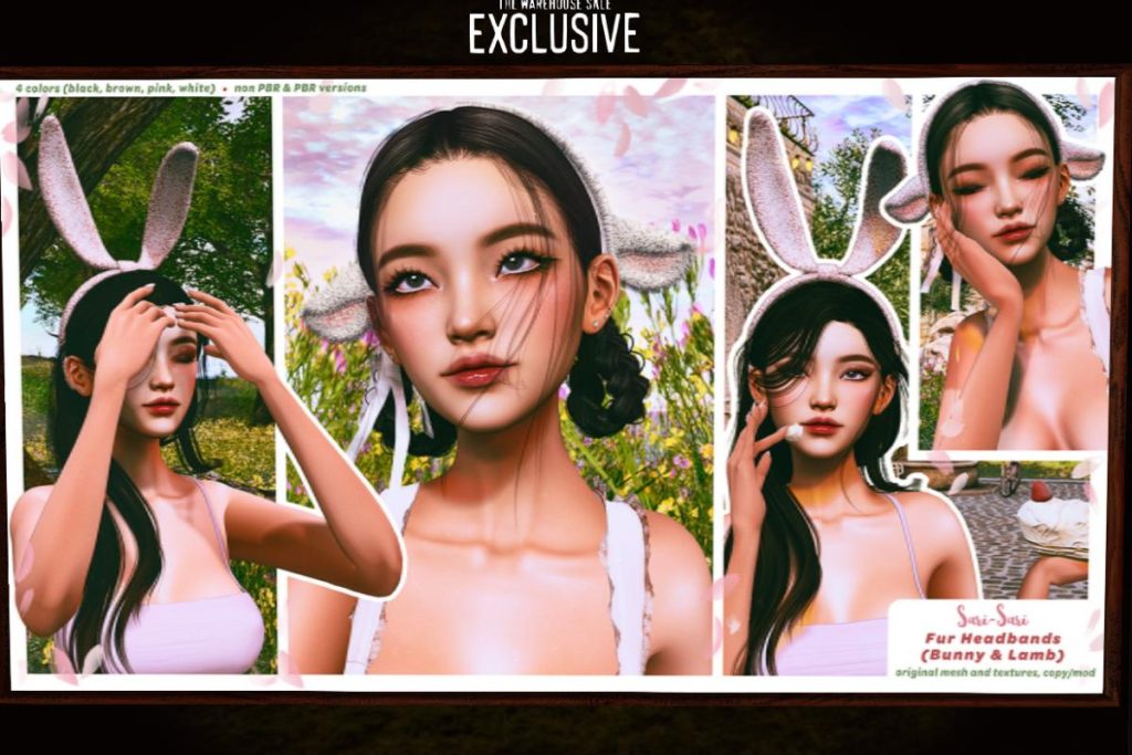 Bunny &amp; Lamb Fur Headbands, L$249 each/L$320 FP