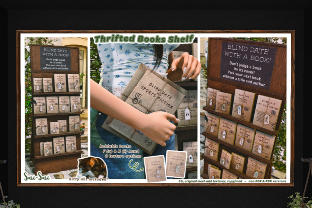 Thrifted Books Shelf, L$399