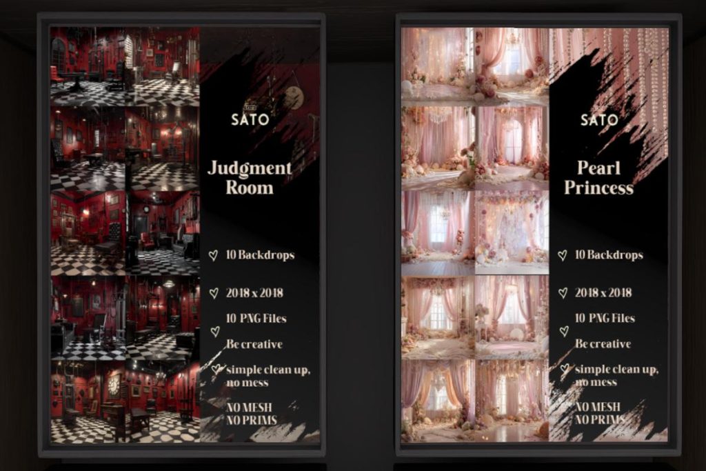 Judgement Room and Pearl Princess Backdrops, L$180 each