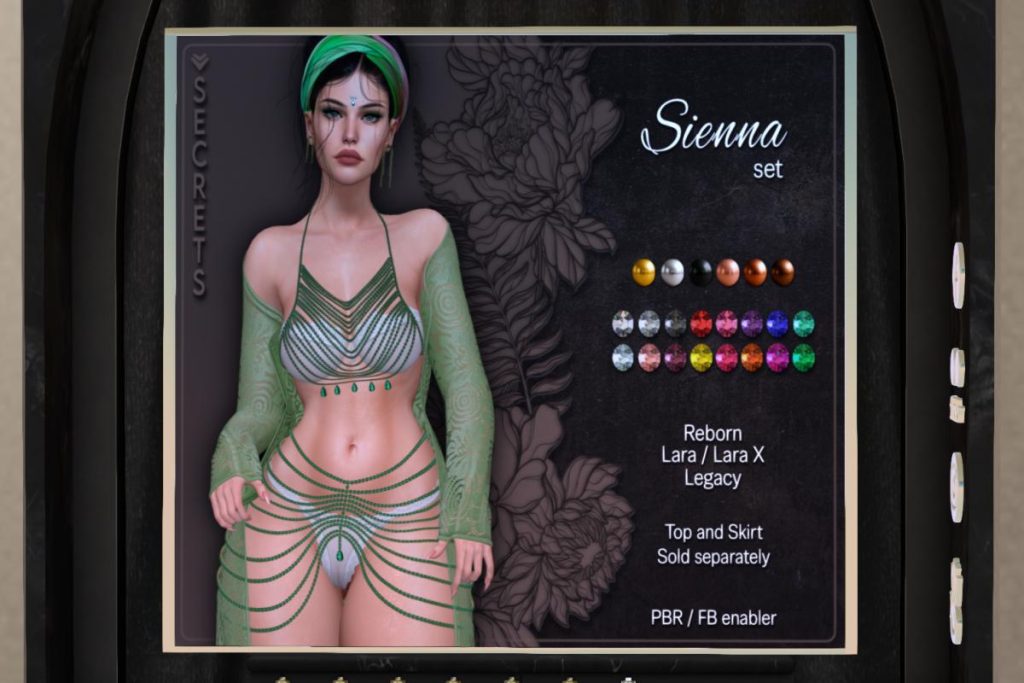 Sienna Top &amp; Skirt - Legacy/Maitreya/Reborn/+mods, L$188 each/L$588 each FP