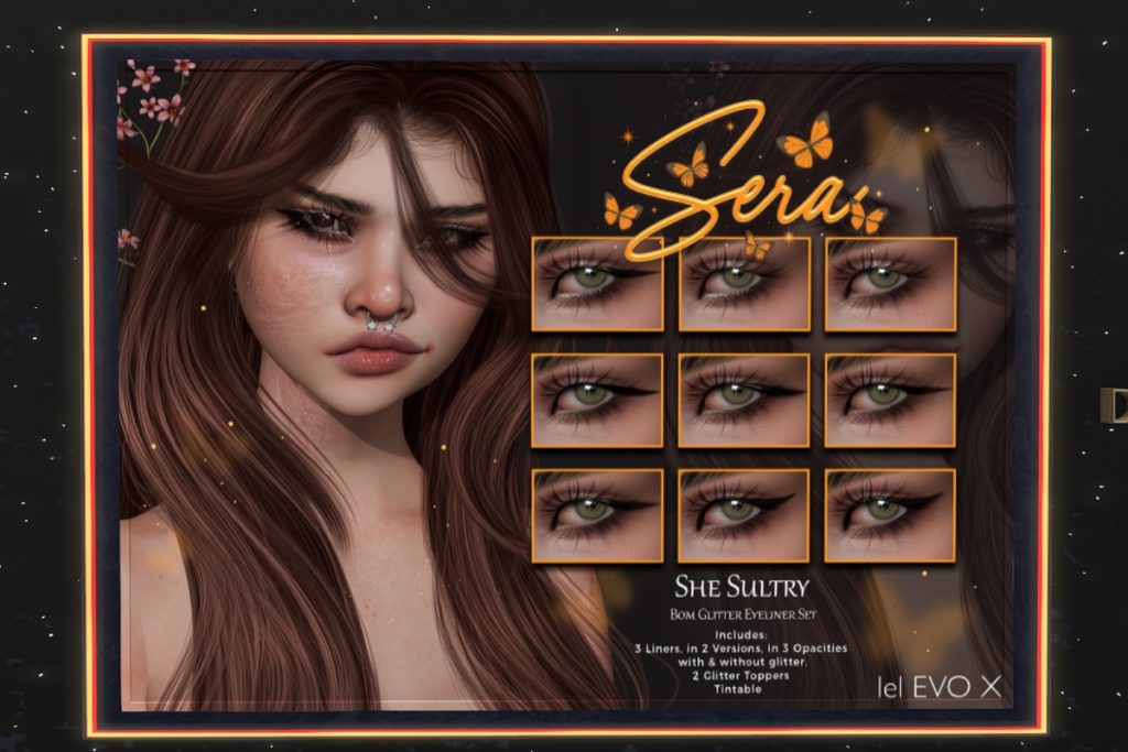 She Sultry Glitter Eyeliner Set - EvoX, L$299