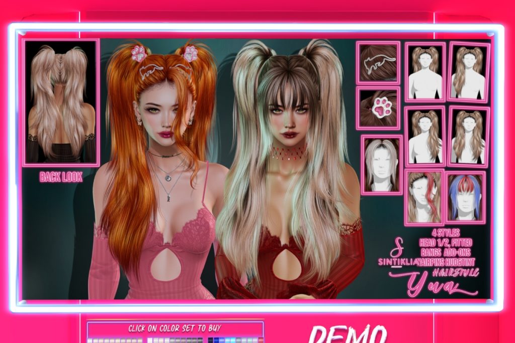 Yua Hair, L$350 each/L$750 FP