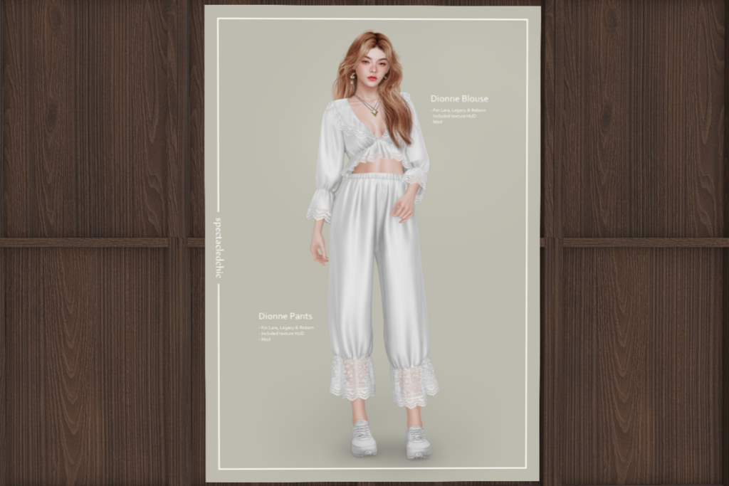 Dionne Blouse and Pants - Legacy/Maitreya/Reborn, L$399 each/L$999 each FP