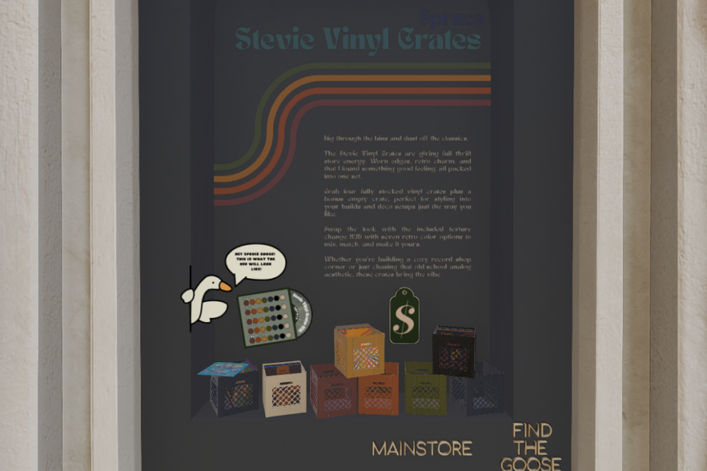 Stevie Vinyl Crates, L$299