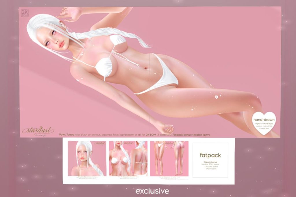 Paws Tattoo - BOM, L$200 each/L$399 FP