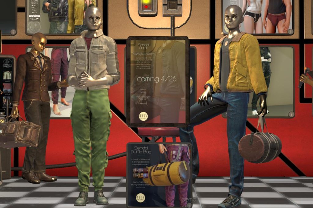 Sendai Outfit - Anatomy/Jake/Legacy M+F/MaitreyaX/Reborn/+mods, L$2475 | Sendai Duffle Bag, L$750