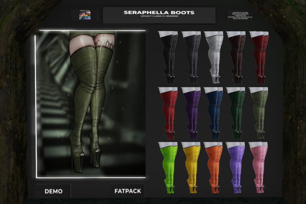 Seraphella Boots - Legacy/MaitreyaX/Reborn, L$289 each/L$2899 FP