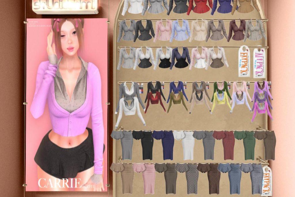 Carrie Top and Skirt - Legacy/Reborn/+mods, L$299 each/L$1399-L$1699 each FP/L$2899 MP