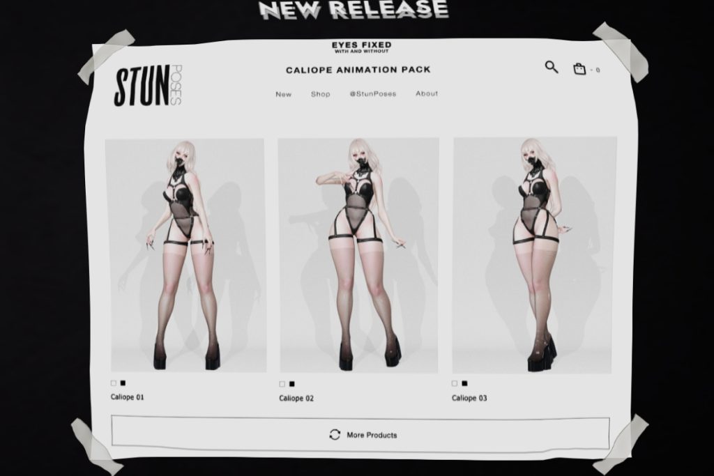 Caliope Animations, L$150 each/L$300 FP